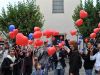 Vor dem Start der Luftballonaktion